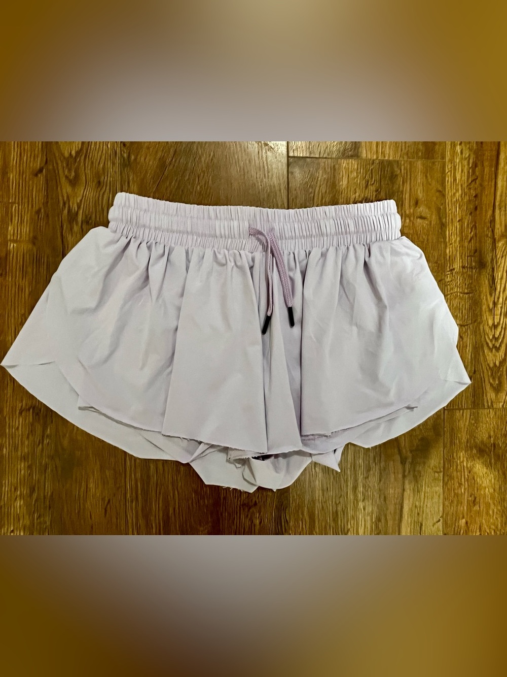 Women's Lavender Athletic Skort with Drawstring Waist